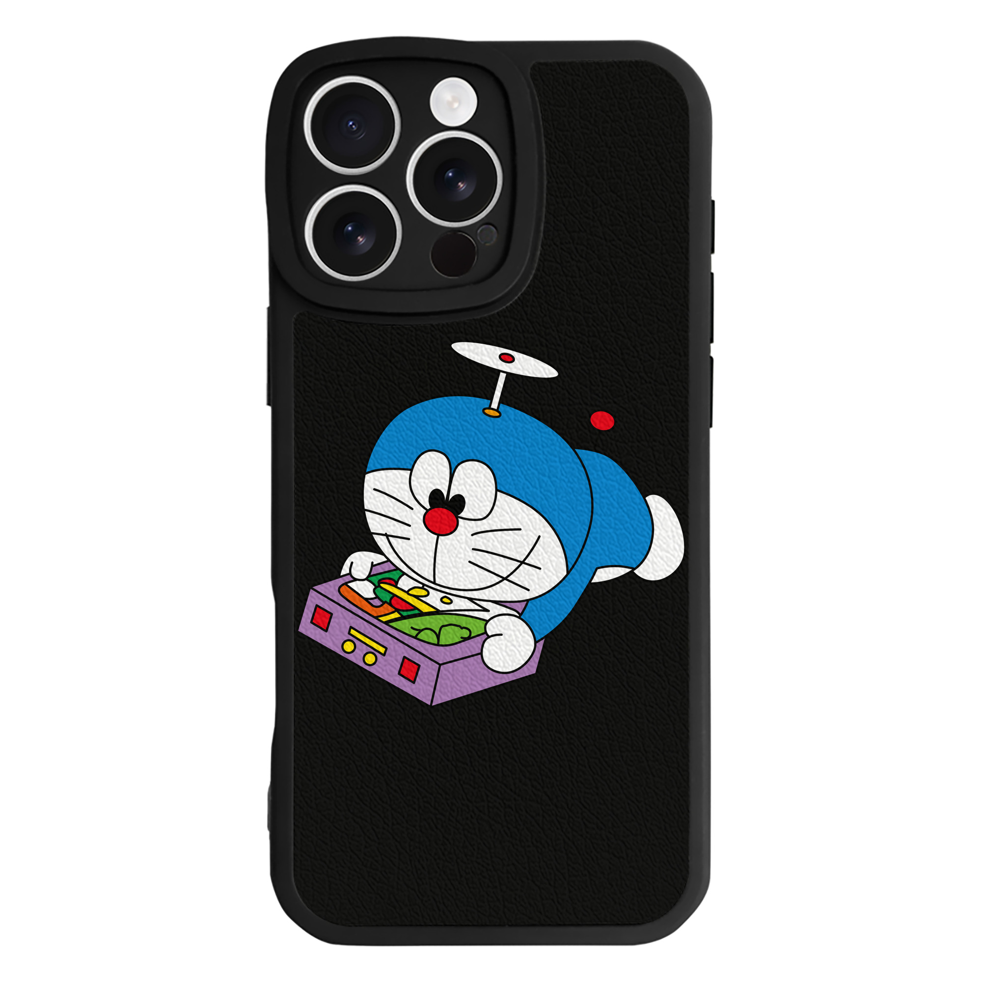 （画像用） ドラえもん Doraemon 【iPhone 16シリーズ対応】シリコンスマホケース（レザー調） 材質：シリコン